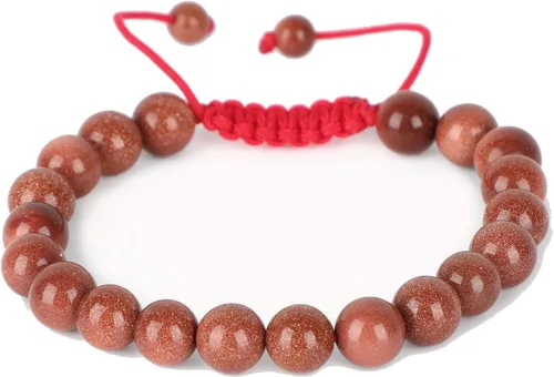 Miniatura 82 de AD Beads Pulseras de piedras preciosas unisex de 0.315 pulgadas (0.315 in), macramé curativo ajustable de 7 a 9 pulgadas Usa esta pulsera