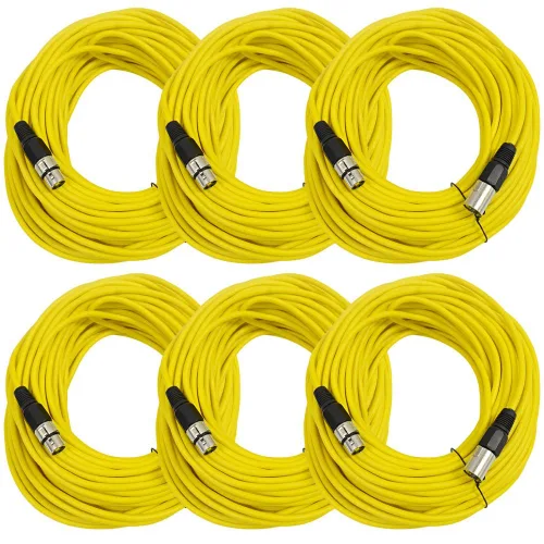 Miniatura 7 de Seismic Audio SAXLX-2Brown-Paquete de 6 cables de conexión XLR de 2 pies marrones - Cables de micrófono - Cables XLR macho a hembra - 2 pies