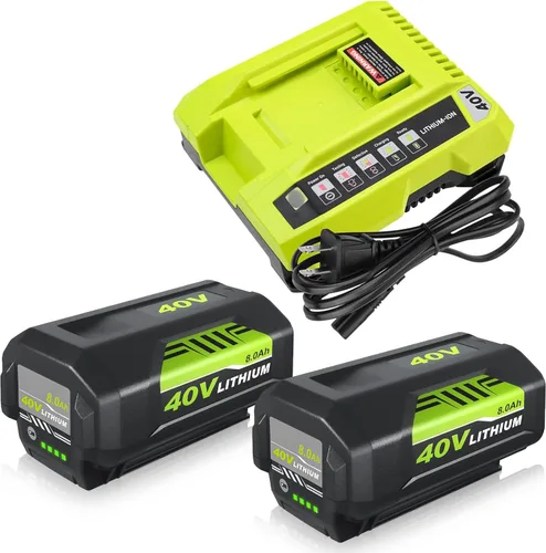 Miniatura 7 de Paquete de 2 baterías de repuesto de 8000 mAh OP4040 para batería Ryobi de 40 V compatible con batería de litio Ryobi de 40 V OP4050A OP40602