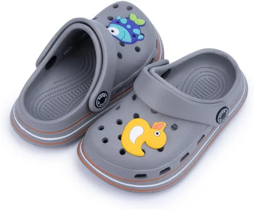 Miniatura 4 de Casazoe Zuecos de agua para niños y niñas pequeños, sandalias de agua sin cordones, ligeras, para exteriores, verano, playa, piscina