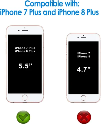 Miniatura 2 de JETech Protector de pantalla para iPhone 8 Plus y iPhone 7 Plus, 5.5 pulgadas, película de vidrio templado, paquete de 3
