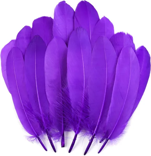 Miniatura 14 de THARAHT 120 plumas de ganso azul aguamarina naturales a granel de 6-8 pulgadas 5.9-7.9 in para manualidades, bricolaje, cosplay, boda, fiesta
