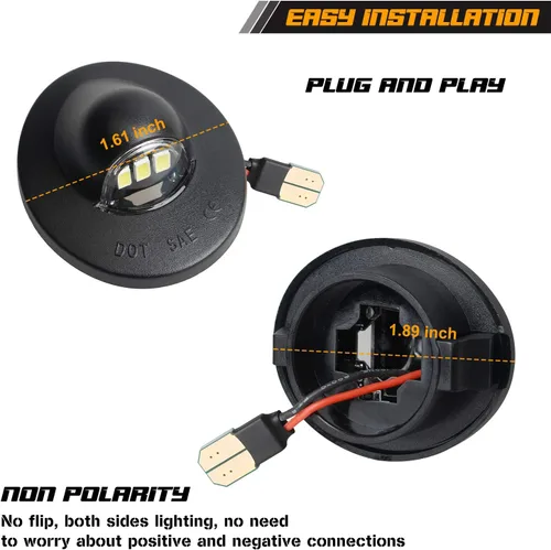 Miniatura 3 de Luces LED para placa de matrícula con enchufe compatible con Ford F150 F250 F350 F450 F550 Super Duty Ranger Explorer Bronco Excursion Expedition
