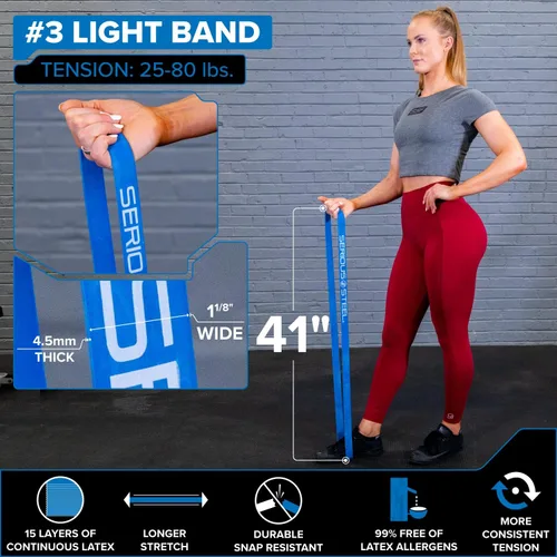 Miniatura 6 de SERIOUS STEEL FITNESS Banda asistida de 41 pulgadas, resistencia y estiramiento, bucle de asistencia de levantamiento de potencia y pull-up