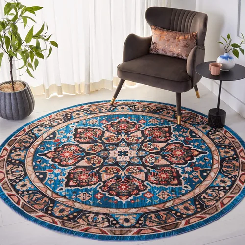 Miniatura 25 de SAFAVIEH Riviera Collection - Alfombra lavable de 2 pies 2 pulgadas x 9 pies, beige y carbón, antideslizante y fácil de limpiar, ideal para sala