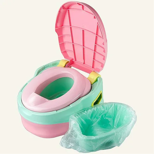 Miniatura 9 de Paquete de 100 forros desechables para orinal con cordón, bolsas de entrenamiento de ajuste universal de 17.3 x 9.4 pulgadas, forro de asiento