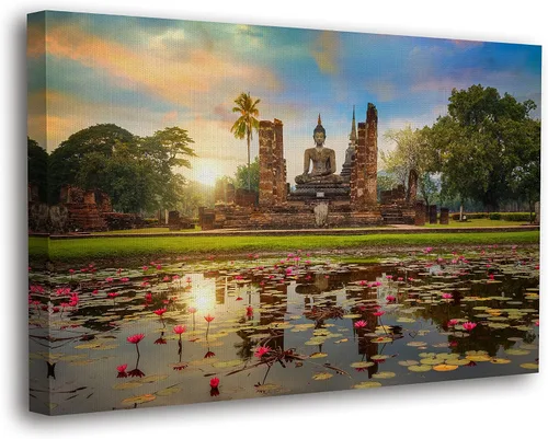 Miniatura 15 de SpiritualHands Lienzo decorativo para pared, diseño de lugares famosos del patrimonio mundial, carteles enmarcados escénicos, paisajes modernos, 03