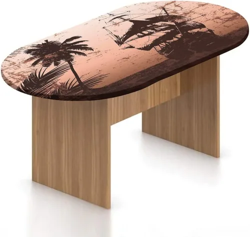 Miniatura 20 de XISUNYA Mantel ovalado ajustable para mesa de patio, poliéster elástico en el océano, mantel ajustable con estampado de tranquilidad para temporada