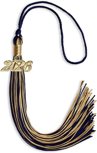 Miniatura 314 de Endea Graduation - Borla de doble color mixto con fecha dorada (negro/dorado antiguo, 2021)