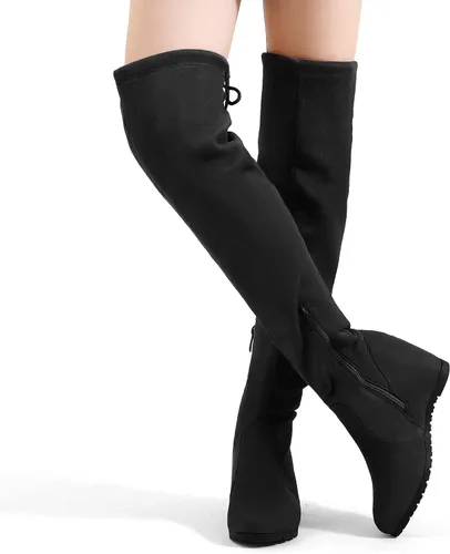 Miniatura 3 de DREAM PAIRS Women's Over The Knee Thigh High Wedge Heel Boots