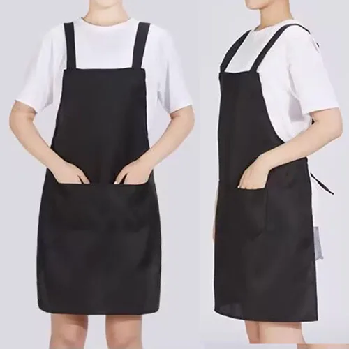 Miniatura 5 de Paquete de 6 delantales de cocina con dos bolsillos, delantales de cocina para hombres y mujeres