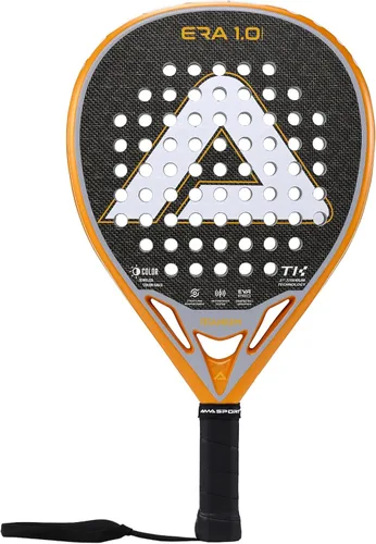 AMA SPORT ERA 1.0 Raqueta de pádel con superficie de fibra de carbono con núcleo de espuma EVA Memory Flex Raqueta de pádel ligera de potencia y