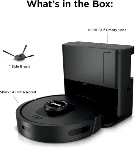 Miniatura 10 de Robot aspirador ultra AI Shark AV2501S, con Matrix Clean, mapeo doméstico, base autovaciada sin bolsa HEPA de 30 días de capacidad, perfecta