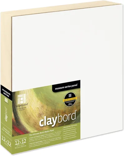 Miniatura 66 de Ampersand Art Supply Panel de pintura de madera: Serie Museo Claybord, 10 "x 10", 2" Perfil con acunado Perfil con cuna de 2