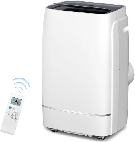 ZAFRO Aire acondicionado portátil, aire acondicionado de 12000 BTU para habitaciones de hasta 550 pies cuadrados, unidad de CA portátil 3 en 1,