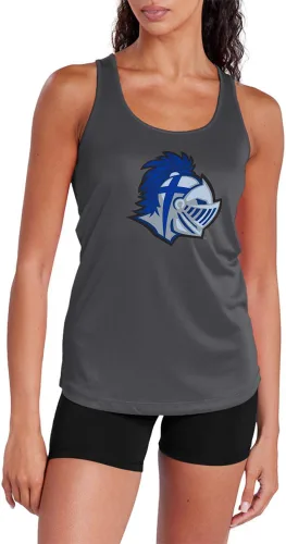 Miniatura 416 de Camiseta deportiva sin mangas oficial de la NCAA Collegiate para mujer, con espalda cruzada, logotipo primario, colección carbón