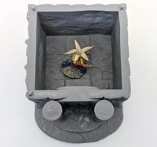 Miniatura 5 de Mausoleo - Escenario para Mesa - 1.102 in - Miniatura - RPG - Calabozos y Dragones - DND - Pathfinder - (Gris/Sin pintar)