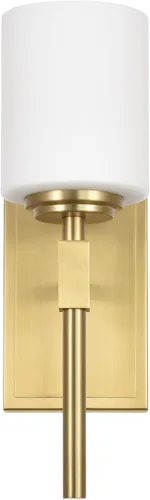 Miniatura 17 de Aplique de pared de 1 luz, elegante iluminación de pared en níquel cepillado, 1 luz de transición para tocador de baño con pantalla de vidrio opal
