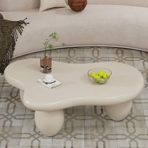 Miniatura 14 de Mesas de centro en forma de nube, mesa de centro irregular, mesa de centro con diseño moderno en forma de nube, mesas de centro para sala de estar