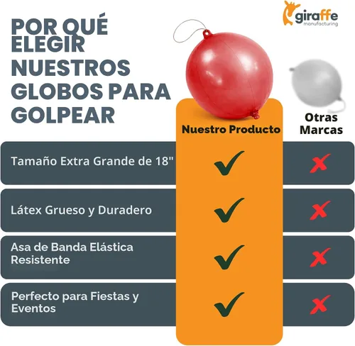 Miniatura 5 de Globos de neón Giraffe con función de rebote (30 unidades)