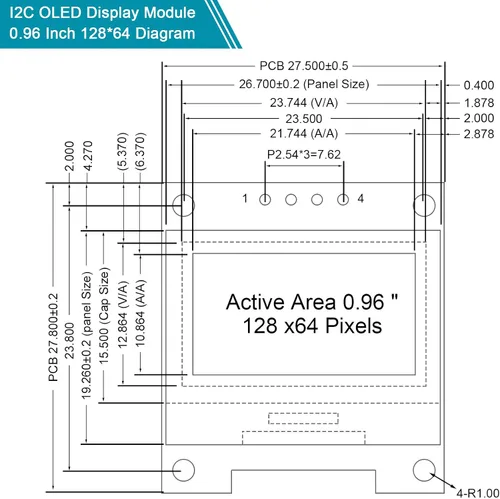 Miniatura 3 de Frienda Módulo de pantalla OLED I2C Controlador de pantalla OLED IIC I2C Tabellone Seriale con pantalla Auto-Luminoso Compatible con Blanco