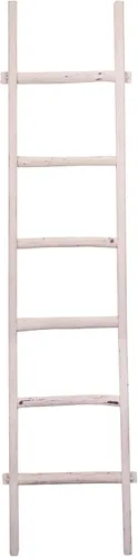 Miniatura 10 de Escalera de madera rústica para decoración del hogar, estante de almacenamiento estilo granja para mantas, toallas y accesorios, escalera decorativa