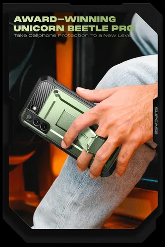 Miniatura 9 de SUPCASE Funda para Samsung Galaxy S22 con soporte (Unicorn Beetle Pro), [clip de cinturón integrado] Resistente de cuerpo completo de doble capa