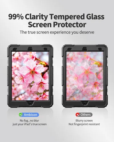 Miniatura 6 de Funda para iPad de 9ª/8ª/7ª generación, funda para iPad 10.2 2021/2020/2019, [a prueba de niños] ambison funda protectora de cuerpo completo