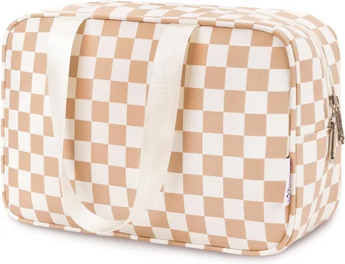 Miniatura 16 de Narwey Neceser de tamaño completo, bolsa de cosméticos grande, bolsa de maquillaje de viaje, organizador para mujeres y niñas, A-Negro, L, Bolsa