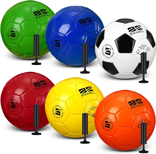 Miniatura 7 de 6 pelotas de fútbol con bomba de inflado, tamaño a granel, 5/4/3, pelotas de fútbol desinfladas, regalo para jóvenes y adultos, práctica