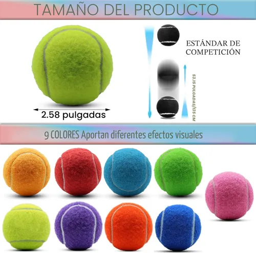 Miniatura 4 de SHYUJAJIE Tennis Balls, 20 Pack Training Tennis Balls,High Elasticity Practice Tennis for Beginner, Exercise Playing Balls for Pet Dog Multicolor
