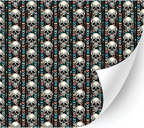 Miniatura 35 de HTV4U Puff - Vinilo de transferencia de calor con estampado de Halloween (azul Dia de Muertos, 12 x 12 pulgadas), vinilo 3D estampado para planchar