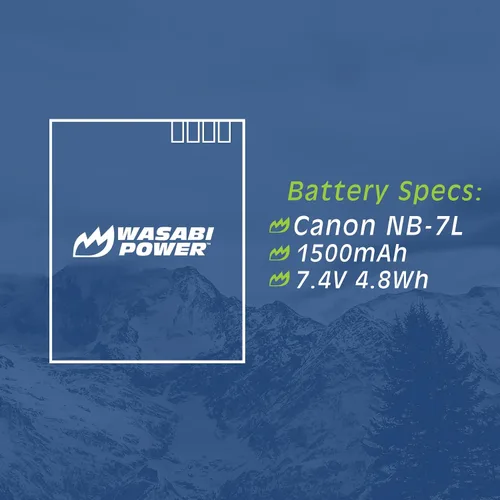Miniatura 4 de Wasabi Power Batería para Canon NB-7L y Canon G10, G11, G12, PowerShot SX30 es