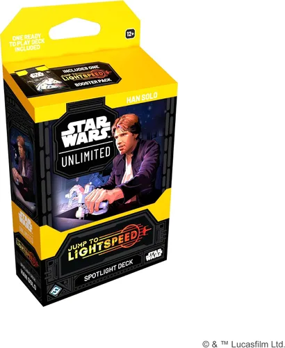Asmodee Star Wars: Unlimited TCG Jump to Lightspeed Han Solo Spotlight Deck - Baraja de 50 cartas lista para jugar con cartas exclusivas, a partir