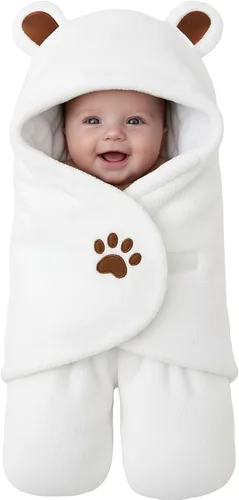 Miniatura 8 de Lilian&Gema Arropadores para recién nacidos, manta arropadora para bebé recién nacido de 0-4 meses, lindo envoltorio arropador de oso para bebés