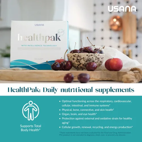 Miniatura 5 de USANA HealthPak con tecnología InCelligence y nutrientes esenciales y antioxidantes para apoyar la salud total del cuerpo* - Prácticos paquetes