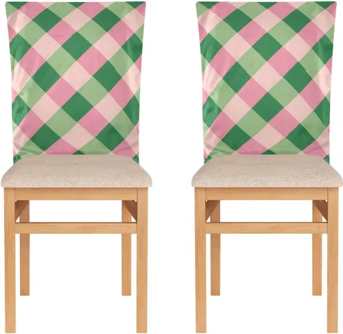 Miniatura 2 de Blush Green Square Decorative Chair Slipcover for Festivals (Easter, Graduation, etc.) Soft Stretch Chair Covers Cover para sillas de comedor 6