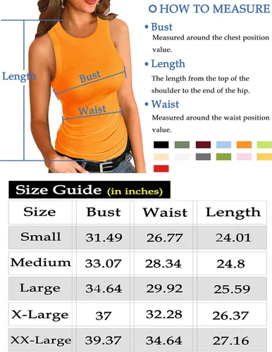 Miniatura 5 de Afibi Camisetas sin mangas para mujer, de verano, básicas, de punto delgado, acanaladas, con espalda cruzada