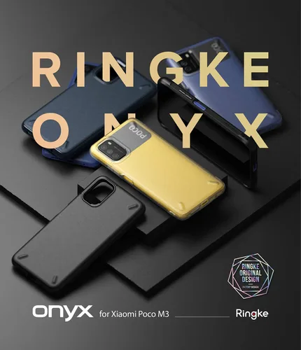 Miniatura 9 de Ringke Onyx - Funda compatible con Xiaomi Poco M3, resistente y resistente, reforzada, a prueba de golpes, TPU Grip Funda para teléfono - Negro