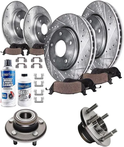 Miniatura 89 de Detroit Axle - 4 rotores de freno para Chevrolet Cruze Volt Orlando Verano, rotores de freno de disco perforados y ranurados de repuesto : rotor