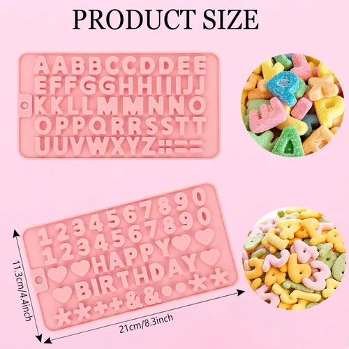 Miniatura 2 de Paquete de 2 moldes de silicona con forma de corazón para chocolate, molde de chocolate con corazón, antiadherente, reutilizable, para gelatina
