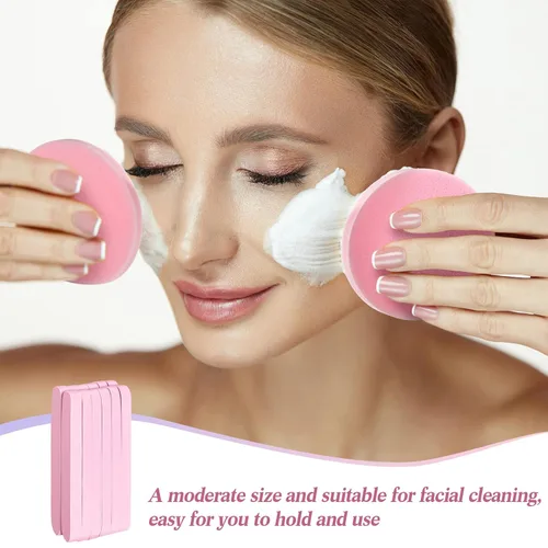 Miniatura 7 de 480 esponjas faciales comprimidas, eliminación de maquillaje, esponja de lavado facial redonda, reutilizable para limpieza, exfoliante, almohadillas