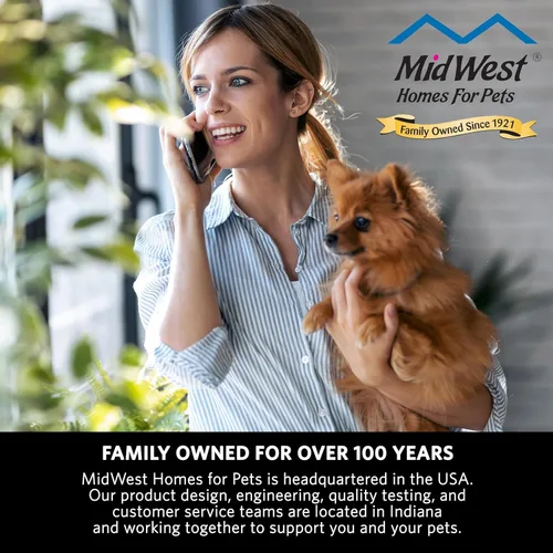 Miniatura 6 de MidWest Homes for Pets Funda intermedia para jaula de perro, cubierta de perrera de poliéster negro que se adapta a la mayoría de las jaulas de 36