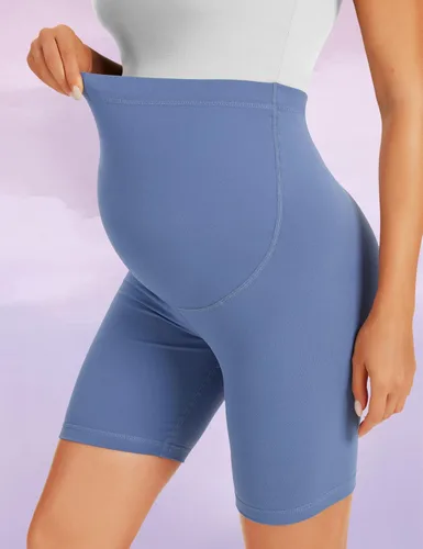 Miniatura 3 de BONVIGOR Pantalones cortos de maternidad sobre el vientre para ciclismo, entrenamiento, yoga, activo, atlético, embarazo, pantalones cortos de pijama