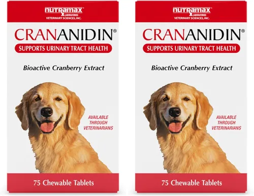 Miniatura 10 de Nutramax Laboratories Crananidin Extracto de Arándano Suplemento para la Salud del Tracto Urinario para Perros, 75 Tabletas masticables