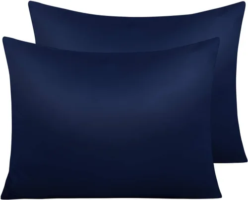 Miniatura 51 de NTBAY - Fundas de almohada de satén con cremallera, súper suaves y lujosas fundas de almohada Negro