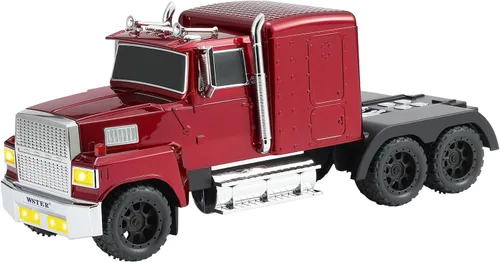 WSTER Altavoz Bluetooth American Truck, modelo de coche retro, inalámbrico portátil con sonido estéreo HD, emparejamiento TWS, reproducción Rojo
