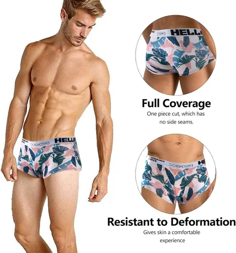 Miniatura 4 de Ropa interior transpirable para hombre, calzoncillos tipo bóxer de algodón suave, paquete múltiple