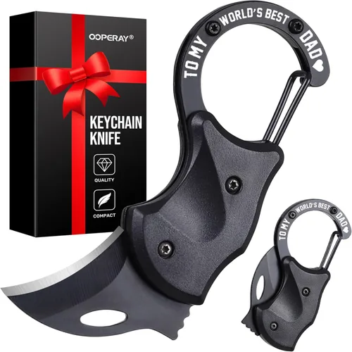 OOPERAY Gifts for Best Dad Fathers Day, EDC Box Cutter-TO MY WORLD'S BEST DAD, Fathers Day Birthday Gifts from Daughter Son, EDC Gadget Gift for