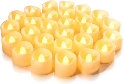 Miniatura 14 de Homemory - Velas de té LED color azul, funcionan con pilas, más de 200 horas de duración, velas sin llama parpadeantes falsas eléctricas con LED